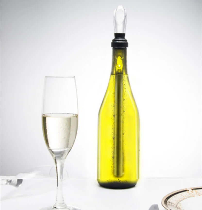 Stainless Steel Wine Pourer with Chill Rod Wine Cooler Wine Cooling Rod