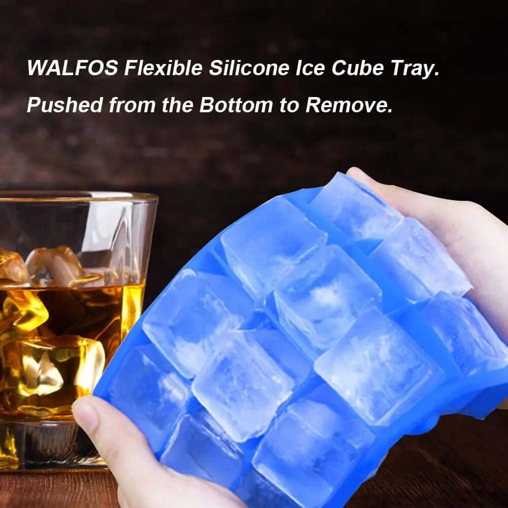 1 PC Novelty 15 Square Soft Silicone Ice Cube Tray