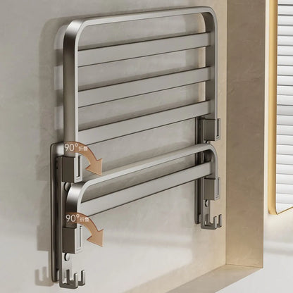 Rail Gray Aluminum Shelves Holder Pole Bar Hook