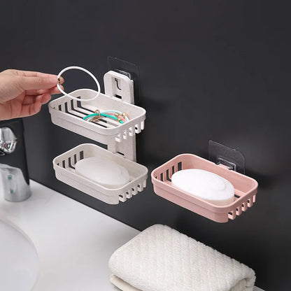 Bathroom Accessories Suction Cup Soap Dish Tray