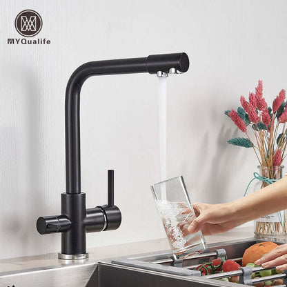 Faucet Dual Handle Hot and Cold Drinking Water