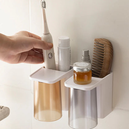 Mouthwash Cup, Multifunctional Toothbrush Storage Rack, Bathroom Accessories