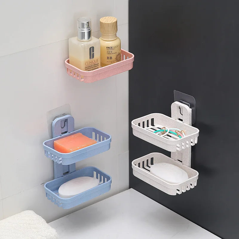 Bathroom Accessories Suction Cup Soap Dish Tray