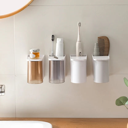 Mouthwash Cup, Multifunctional Toothbrush Storage Rack, Bathroom Accessories