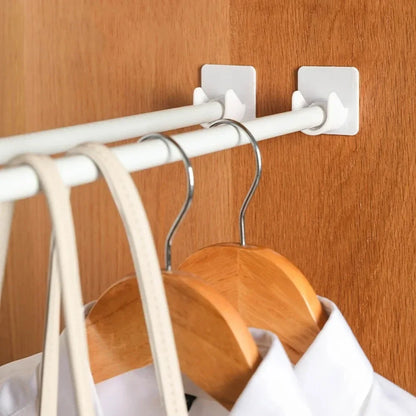 Self-adhesive Adjustable Wall Curtain Clip Hanging Rack Hook Bathroom Accessories