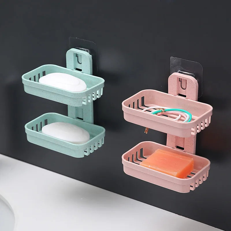 Bathroom Accessories Suction Cup Soap Dish Tray